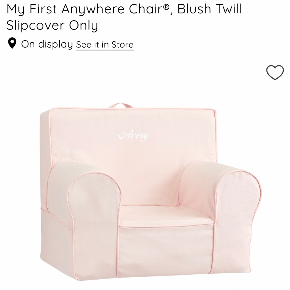 Brand new pottery barn “my first” chair. Never used.